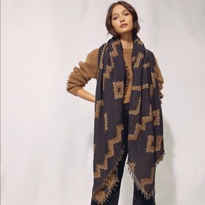 Wilfred diamond mosaic blanket scarf